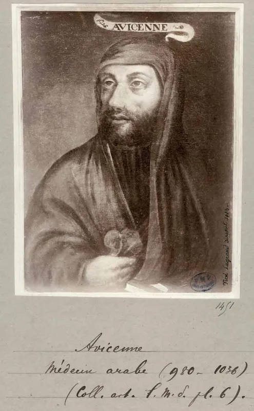 ইবন সিনার একটি পোস্টকার্ড। Bibliothèque Interuniversitaire de Santé-র সংগ্রহ থেকে।